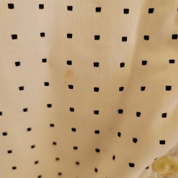 Dana point vintage retro polka dot sleepwear pajama top collared button up   sho - Picture 4 of 5